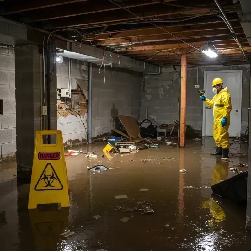 Flooded Basement Electrical Hazard in DeSoto County, FL Property